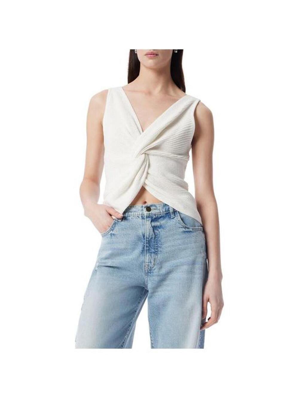 Robert Rodriguez Joyce Twist Front Knit Tank NWT White Medium